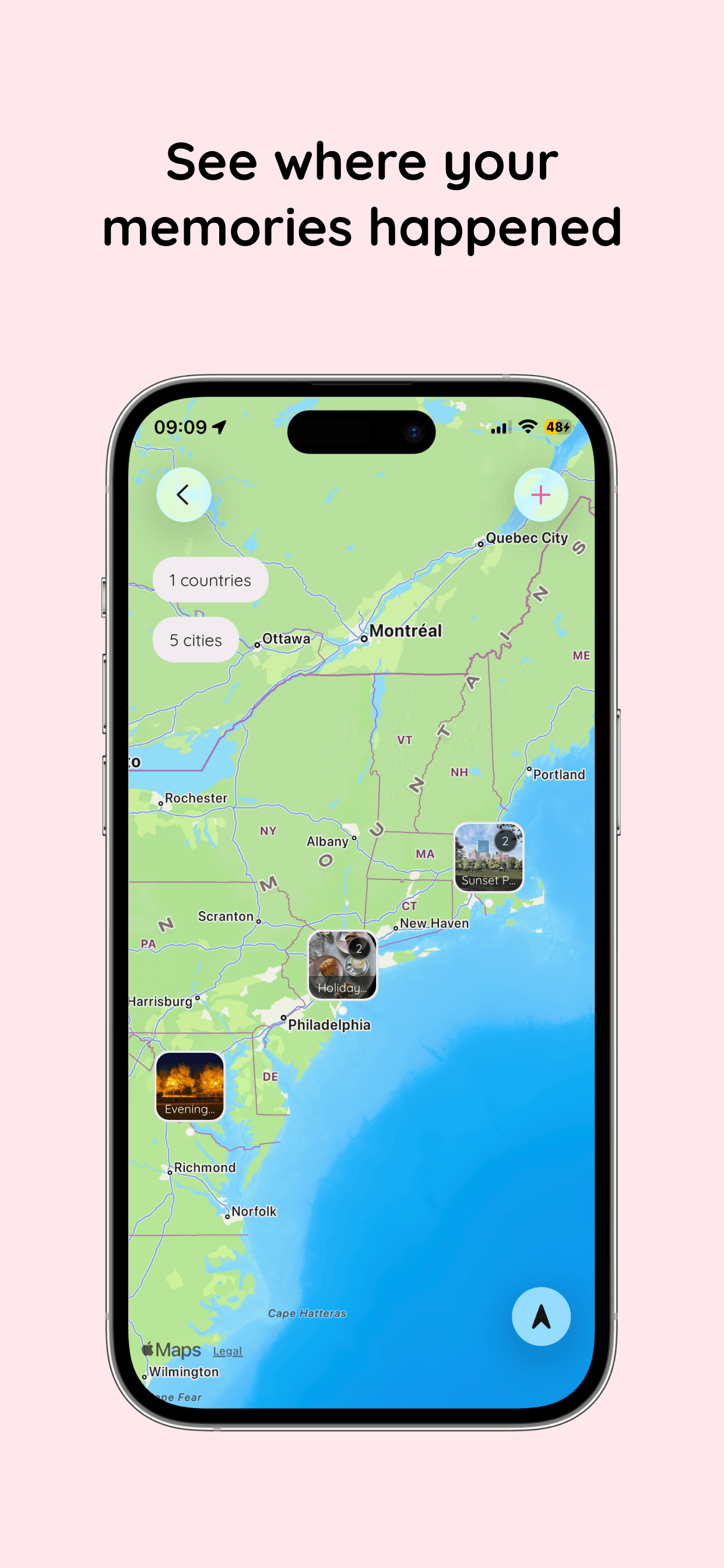 Amourly map of shared memories