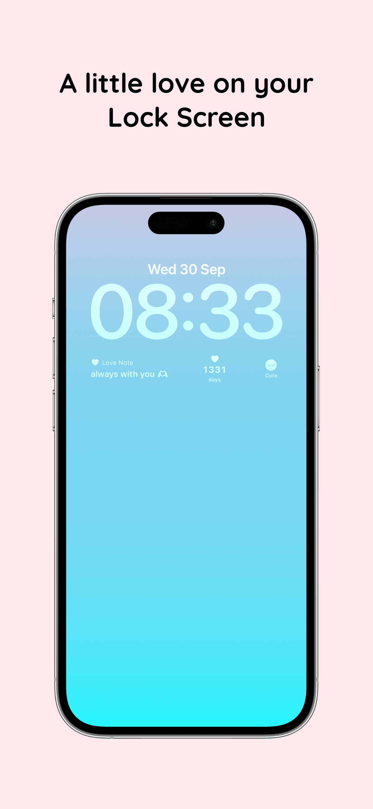 iPhone Lock Screen in Amourly’s couple widget showcase
